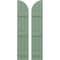 Ekena Millwork Americraft 3-Board (3 Batten) Wood Joined Board-n-Batten Shutters w/ Arch Top, ARW401BQ311X77TGH, PR ARW401BQ311X77TGH - alternate 1